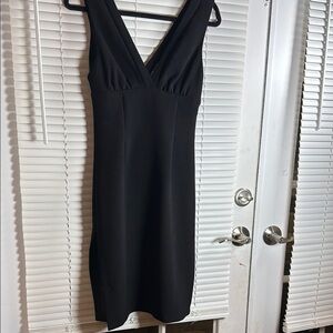 BCBG Black Sleeveless V-Neck Sheath Dress